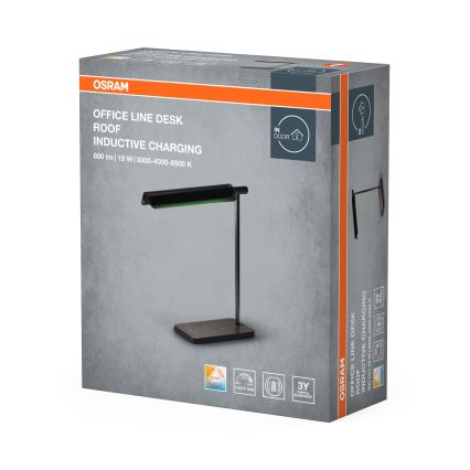 Osram - Lampă de birou LED reglabilă OFFICE LINE LED/19W/230V 3000/4000/6500K neagră