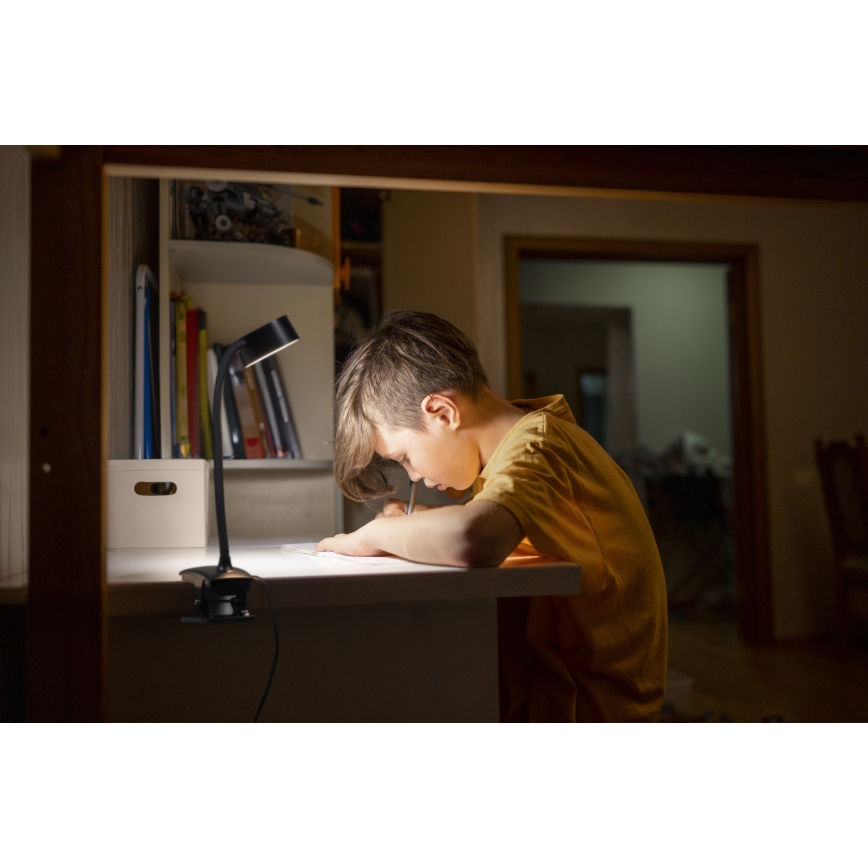 Osram - Lampă de birou LED reglabilă cu clemă OFFICE LINE LED/4,8W/230V 3000/4000/6500K neagră