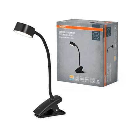 Osram - Lampă de birou LED reglabilă cu clemă OFFICE LINE LED/4,8W/230V 3000/4000/6500K neagră