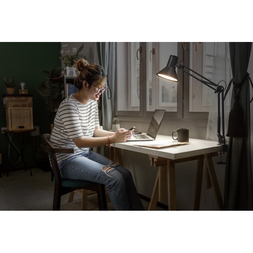 Osram - Lampă de birou LED reglabilă cu clemă Office Line LED/9W/230V 3000K neagră