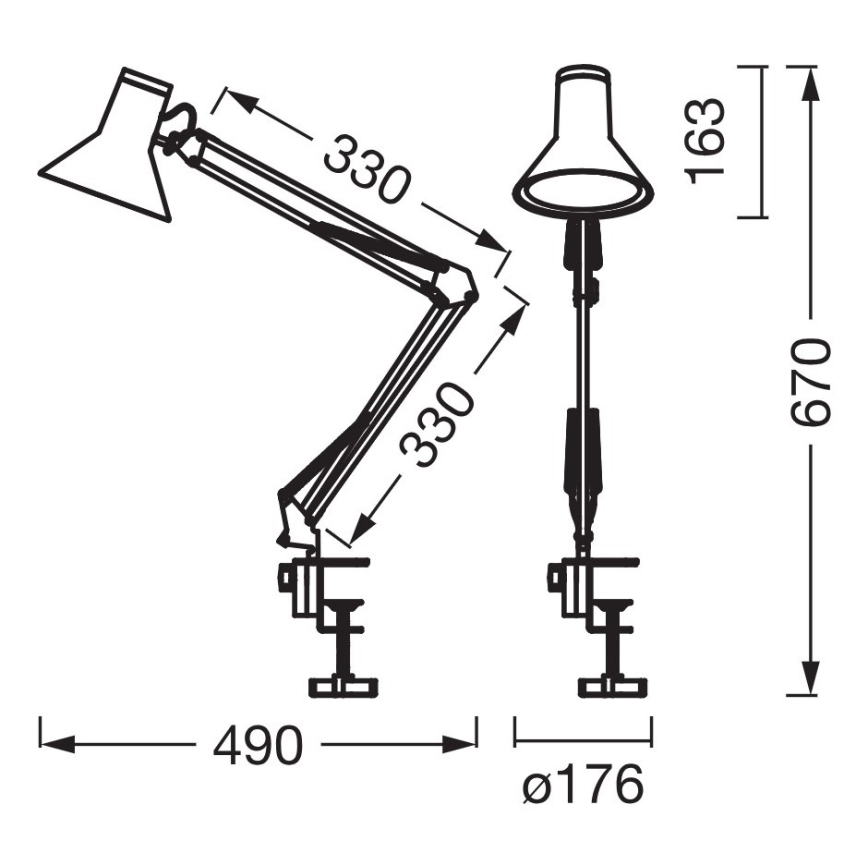 Osram - Lampă de birou LED reglabilă cu clemă Office Line LED/9W/230V 3000K neagră