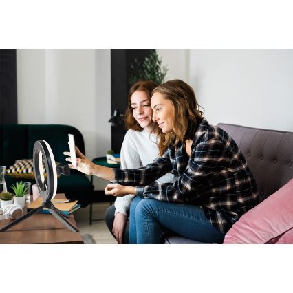 Osram - Lampă de birou LED dimabilă, cu stativ și suport pentru vlogging, LED/5,5W/USB, 3000-6500K, 210 mAh