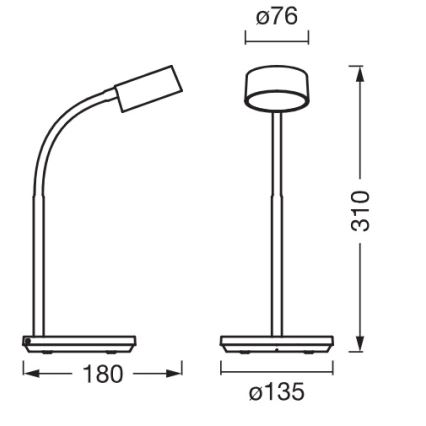 Osram - Lampă de birou LED reglabilă OFFICE LINE LED/4,8W/230V 3000/4000/6500K albă