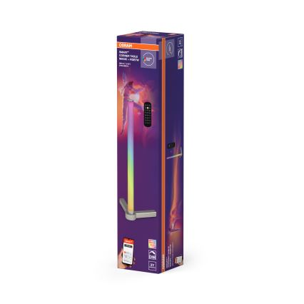 Osram - Lampă de masă SMART+ MAGIC LED RGBW, reglabilă, 7,5W/230V 2700-6500K, argintie, Wi-Fi + telecomandă