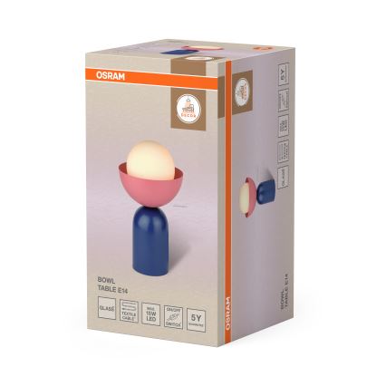Osram - Lampă de masă DECOR BOWL 1xE14/25W/230V albastru/roz
