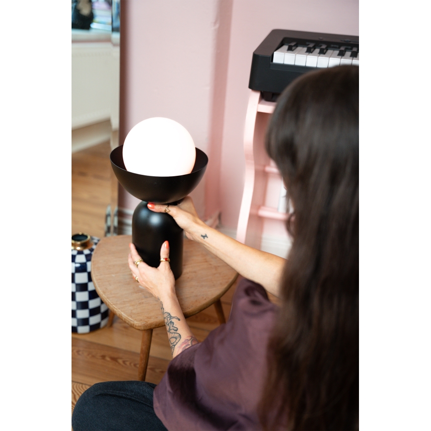 Osram - Lampă de masă DECOR BOWL 1xE14/25W/230V neagră