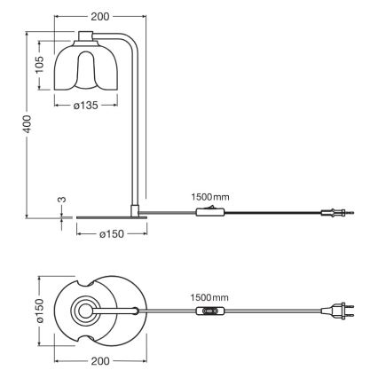 Osram - Lampă de masă DECOR COROLLE 1xG9/20W/230V portocalie