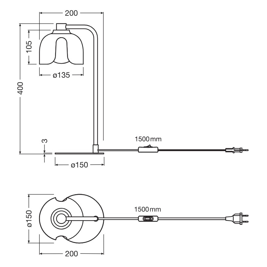 Osram - Lampă de masă DECOR COROLLE 1xG9/20W/230V portocalie