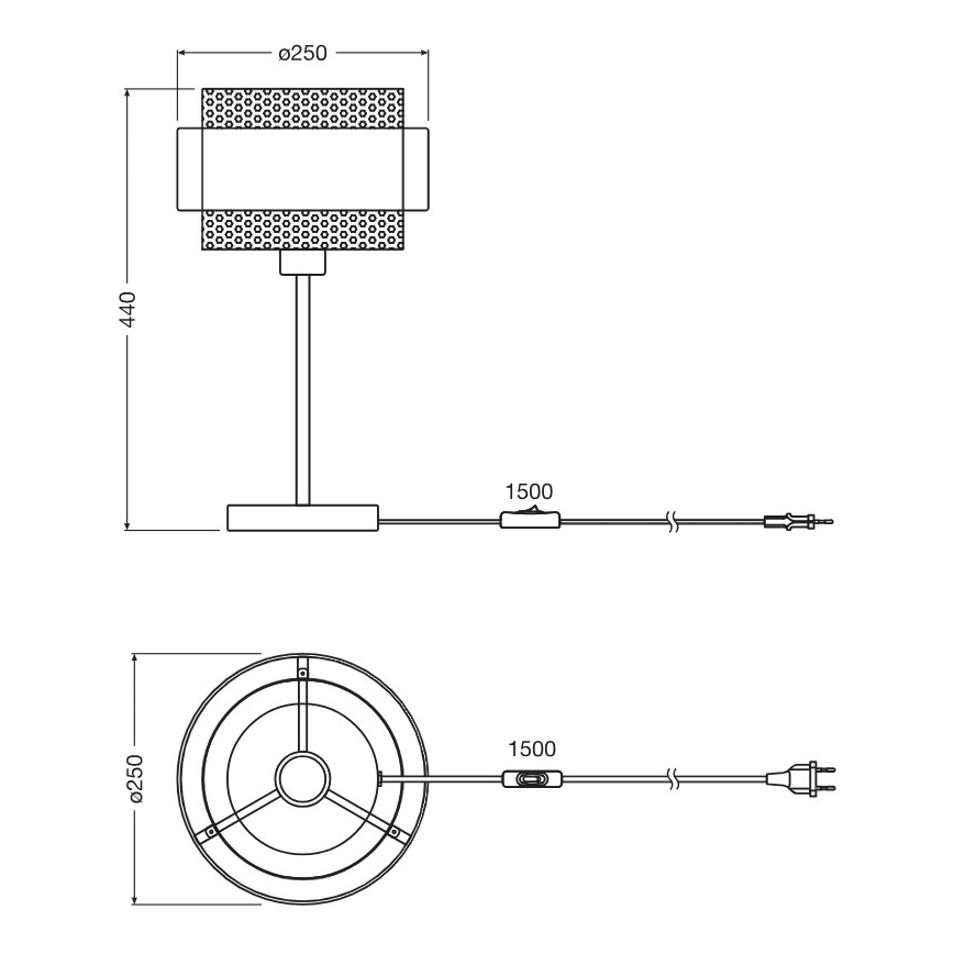 Osram - Lampă de masă DECOR HORNET 1xE27/10W/230V negru/auriu