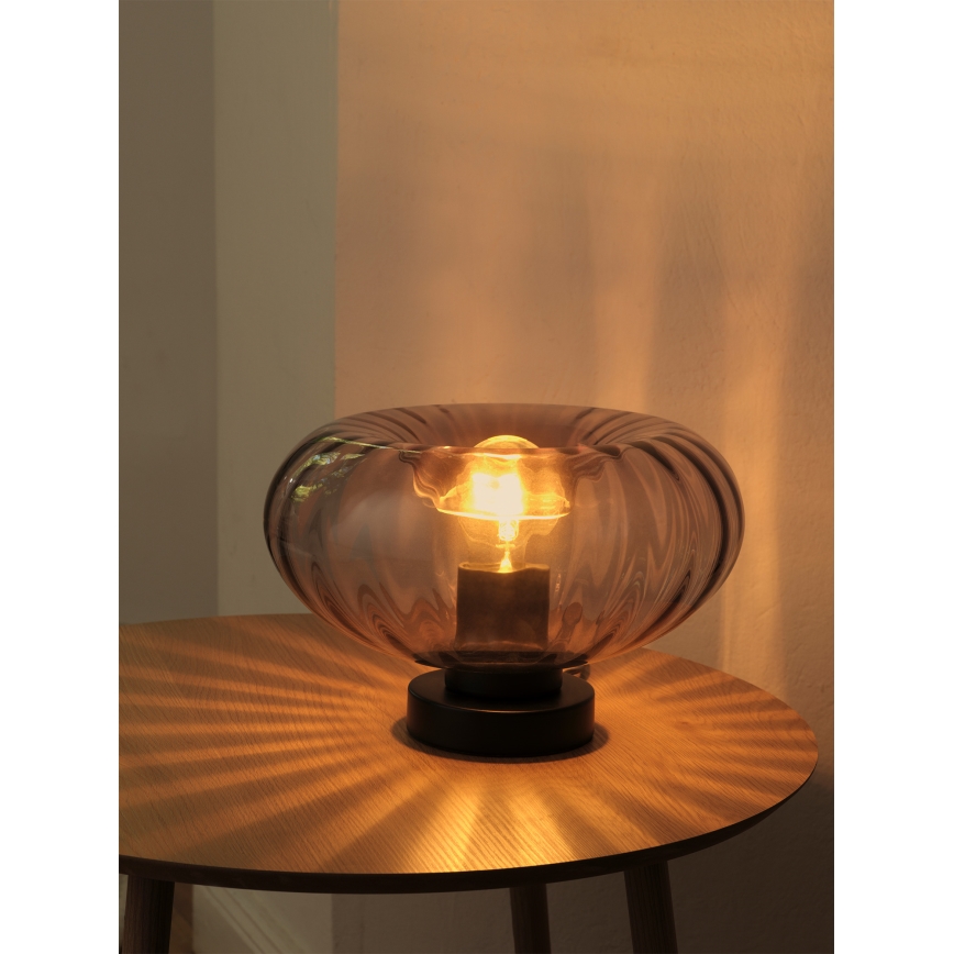 Osram - Lampă de masă DECOR SMOKE 1xE27/12W/230V negru/gri fumuriu