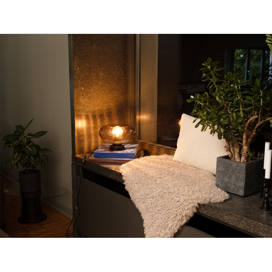 Osram - Lampă de masă DECOR SMOKE 1xE27/12W/230V negru/gri fumuriu