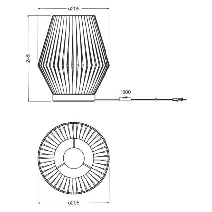 Osram - Lampă de masă DECOR STRIPES 1xE14/5W/230V bej
