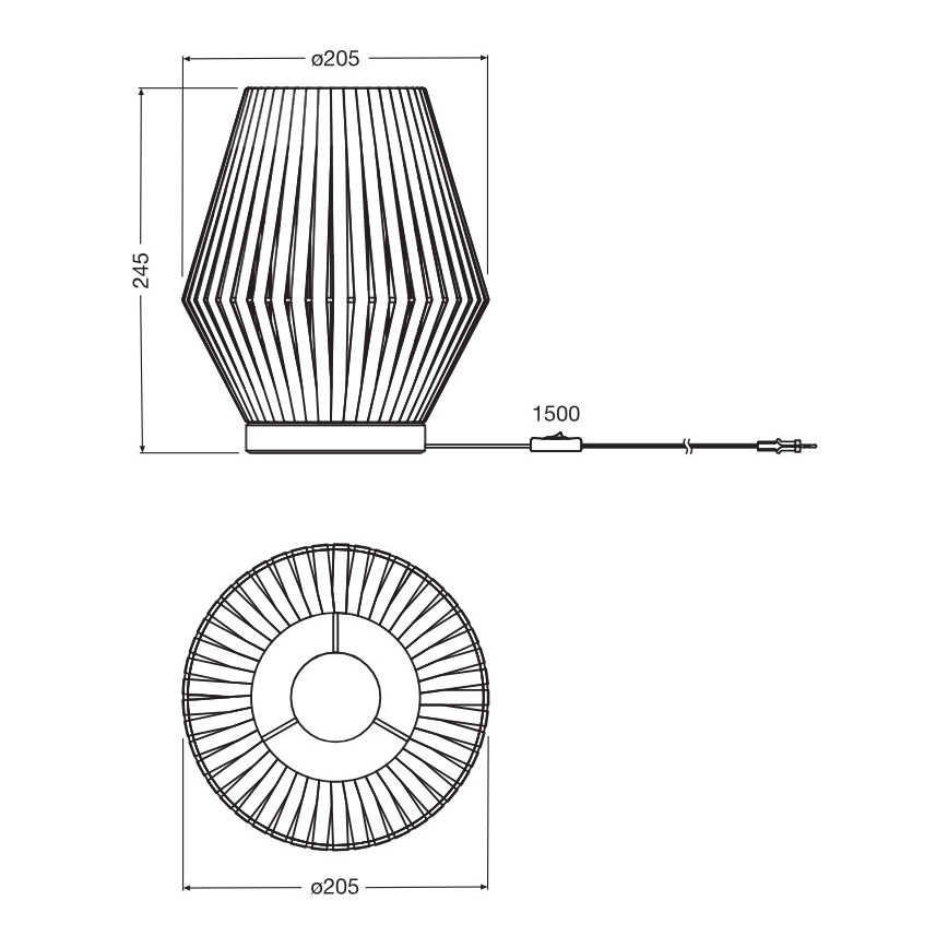 Osram - Lampă de masă DECOR STRIPES 1xE14/5W/230V bej