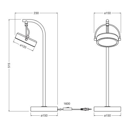 Osram - Lampă de birou LED DECOR PUCK LED/11W/230V CRI 90 neagră