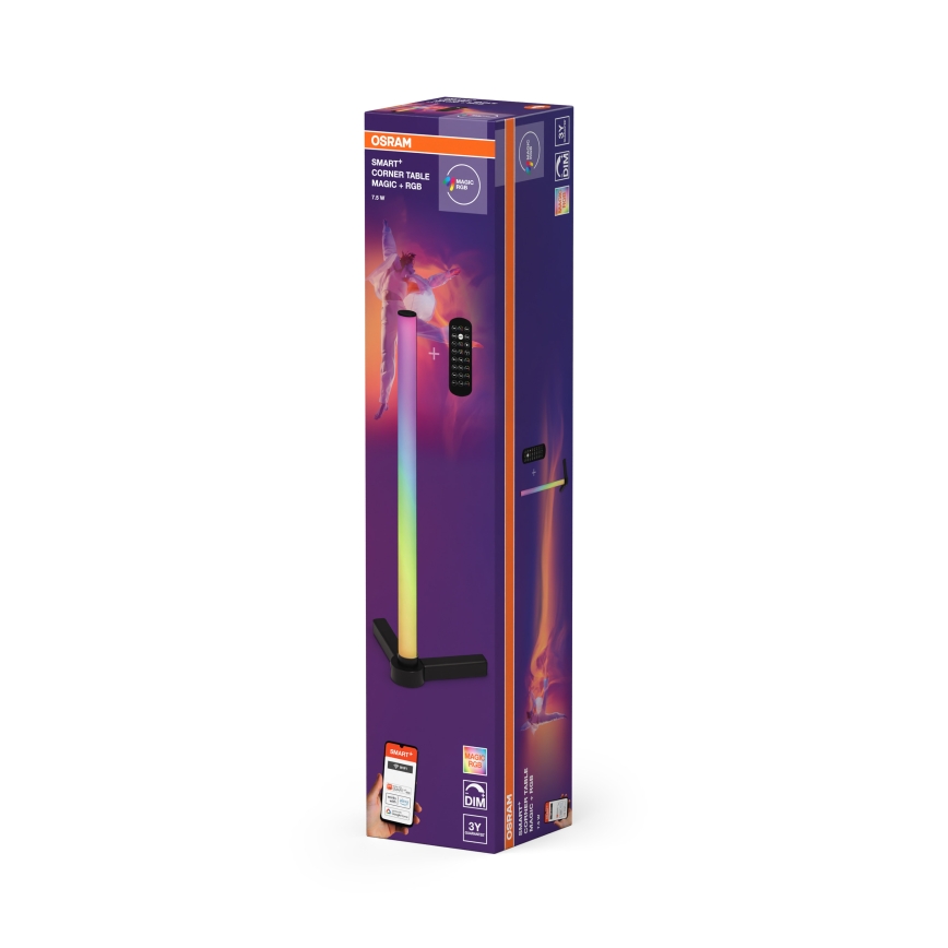 Osram - Lampă de masă LED RGBW dimmabilă SMART+ MAGIC LED/7,5W/230V 2700-6500K negru Wi-Fi + telecomandă