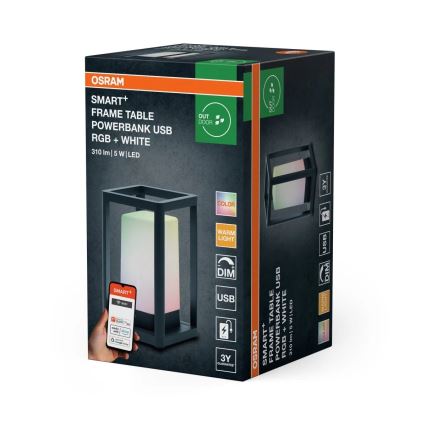 Osram - Lampă de masă LED RGBW reglabilă SMART+ LED/5W/5V 3000K IP44 Wi-Fi