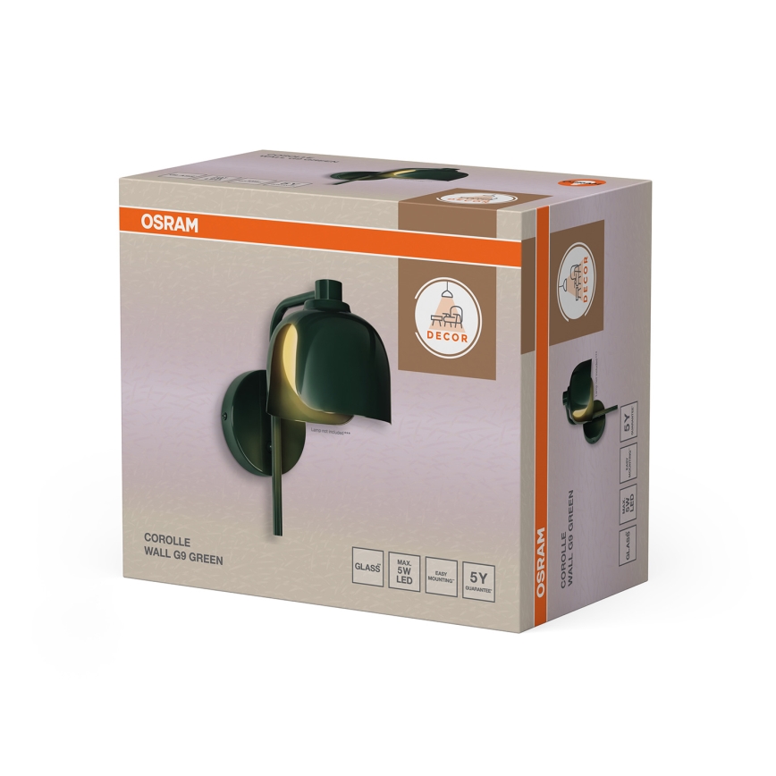 Osram - Lampă de perete DECOR COROLLE 1xG9/20W/230V verde