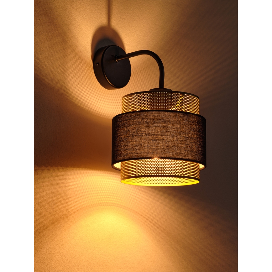 Osram - Lampă de perete DECOR HORNET 1xE27/10W/230V negru/auriu