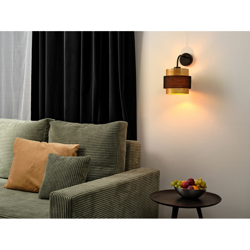 Osram - Lampă de perete DECOR HORNET 1xE27/10W/230V negru/auriu