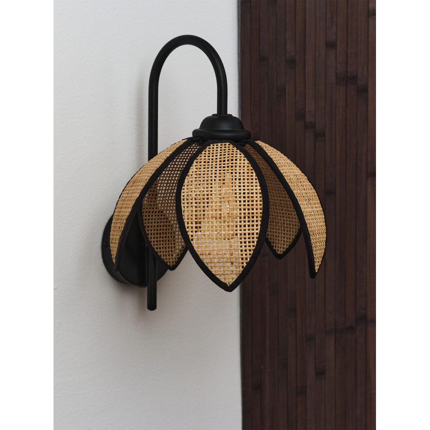 Osram - Lampă de perete DECOR RATTAN 1xE27/15W/230V bej/negru