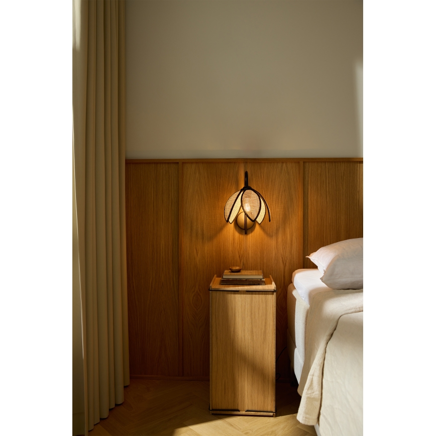 Osram - Lampă de perete DECOR RATTAN 1xE27/15W/230V bej/negru