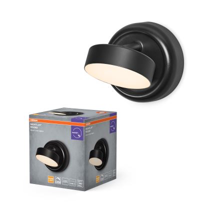 Osram - NIGHTLUX Aplică de perete LED tactilă, reîncărcabilă și reglabilă, LED/1,8W/5V, negru