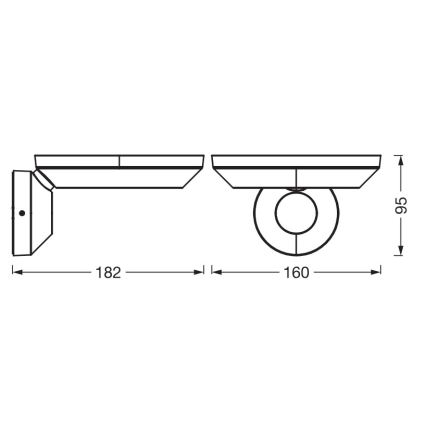 Osram - lampă de perete pentru exterior cu LED ENDURA STYLE LED/12W/230V IP65