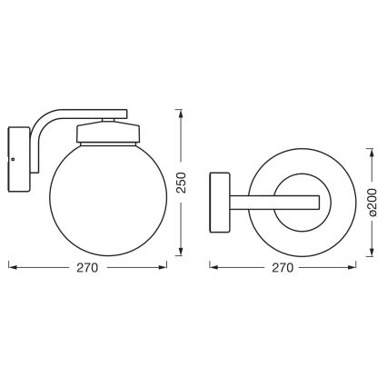 Osram - Lampă de perete pentru exterior ENDURA CLASSIC 1xE27/40W/230V IP54 antracit