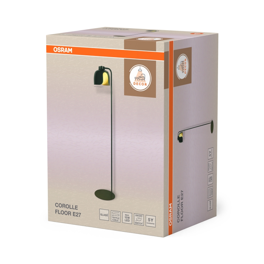 Osram - Lampă de podea DECOR COROLLE, 1xE27/15W/230V, verde
