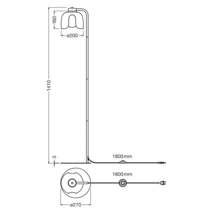 Osram - Lampă de podea DECOR COROLLE, 1xE27/15W/230V, verde