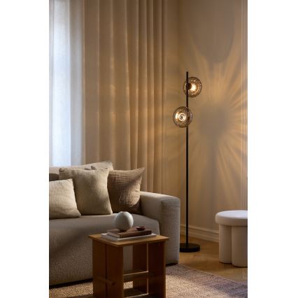 Osram - Lampă de podea DECOR SMOKE 2xE14/12W/230V negru/gri fumuriu