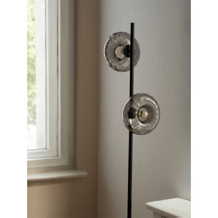 Osram - Lampă de podea DECOR SMOKE 2xE14/12W/230V negru/gri fumuriu