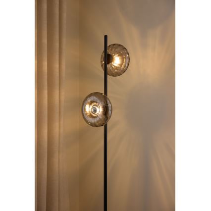 Osram - Lampă de podea DECOR SMOKE 2xE14/12W/230V negru/gri fumuriu
