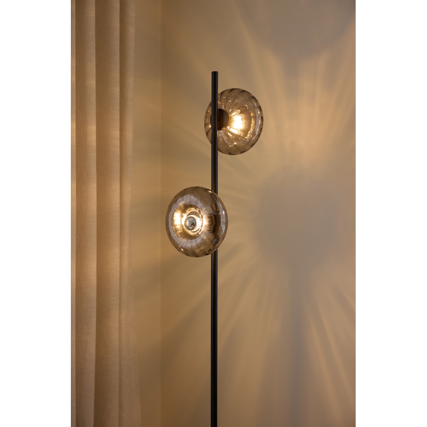 Osram - Lampă de podea DECOR SMOKE 2xE14/12W/230V negru/gri fumuriu
