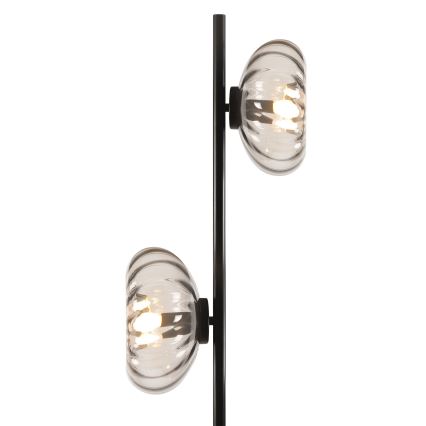 Osram - Lampă de podea DECOR SMOKE 2xE14/12W/230V negru/gri fumuriu