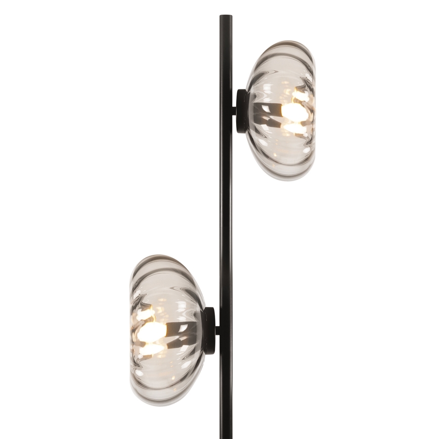 Osram - Lampă de podea DECOR SMOKE 2xE14/12W/230V negru/gri fumuriu
