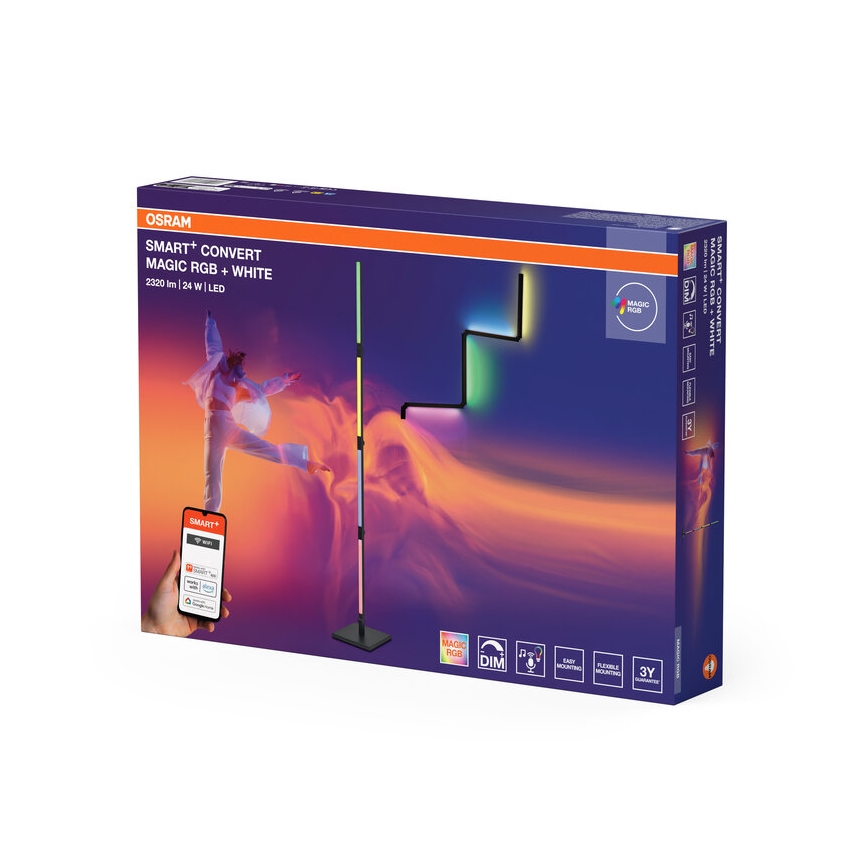 Osram - Lampă de podea LED RGBW dimabilă 2 în 1 SMART+ MAGIC LED/24W/230V Wi-Fi