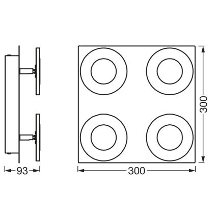Osram - Lampă de tavan LED reglabilă pentru baie SMART+ WAVE LED/24W/230V 3000-6500K IP44 Wi-Fi