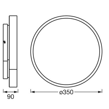 Osram - Plafonieră LED RGBW SMART+ ORBIS, reglabilă, LED/28W/230V, Ø 35 cm, 2700-6500K, Wi-Fi