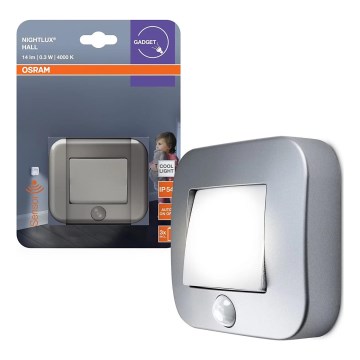 Osram - Lampă de veghe cu senzor NIGHTLUX LED/0,3W/3xAAA IP54 argintie