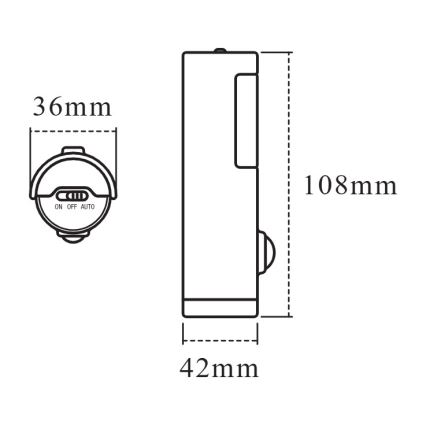 Osram - Lampă LED de orientare NIGHTLUX cu senzor de mișcare și de crepuscul LED/0,35W/3xAAA IP54 albă