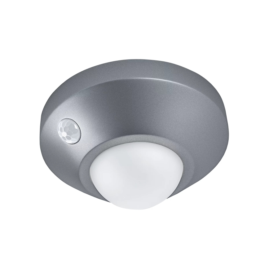 Osram - Lampă LED de orientare cu senzor NIGHTLUX, LED/2W/3xAA, argintie
