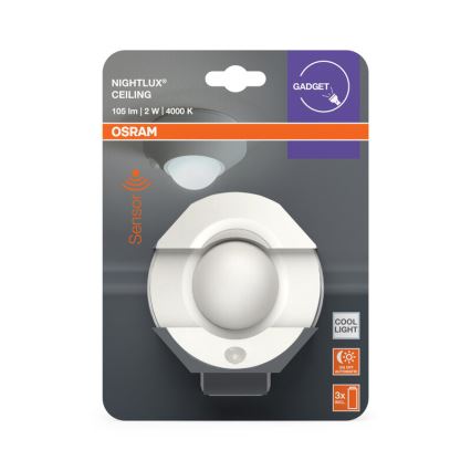 Osram - Lampă LED de orientare cu senzor NIGHTLUX LED/2W/3xAA albă
