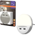 Osram - Lampă de veghe LED pentru priză cu senzor LUNETTA 2xUSB LED/13W/230V
