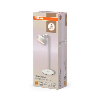 Osram - Lampă LED de birou reîncărcabilă, dimabilă, 3 în 1 DECOR HELPER LED/1,8W/5V albă