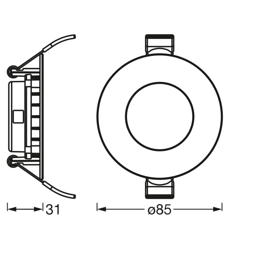 Osram - Spot LED încastrat dimerizabil SMART+ DOWNLIGHT, 4,5W/230V, 3000-6500K, Wi-Fi