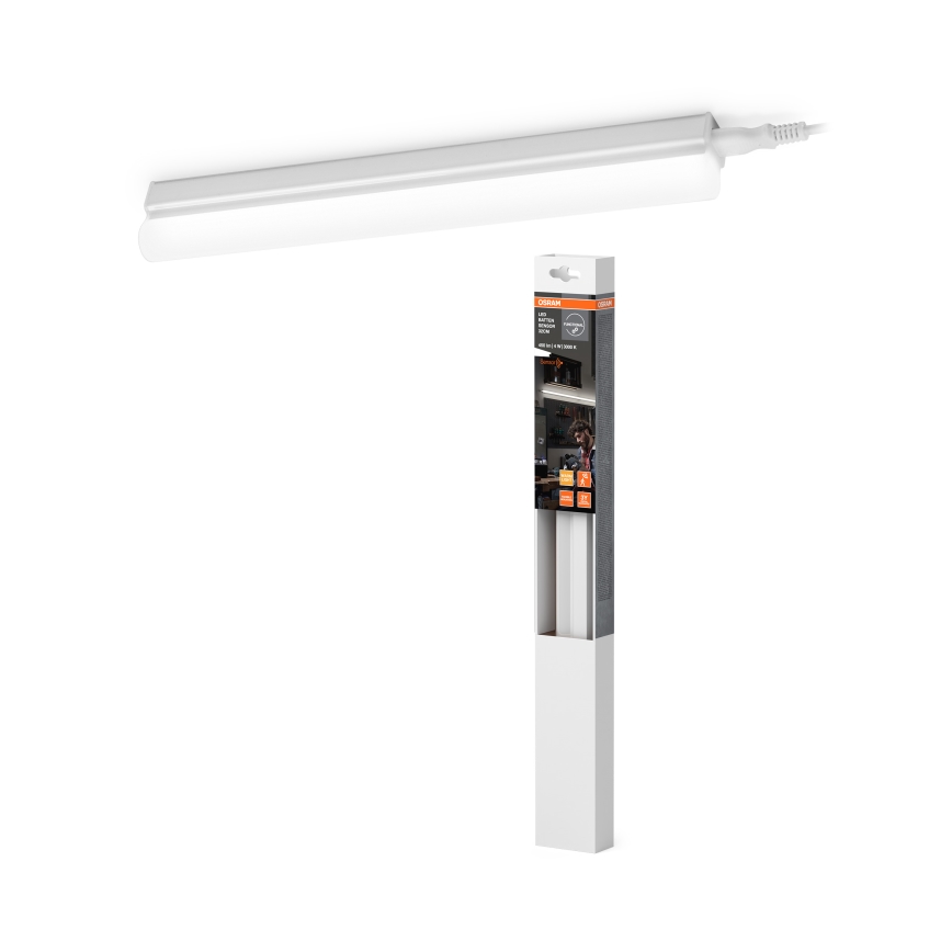 Osram - Lampă LED pentru mobilier BATTEN cu senzor de mișcare, 4 W, 230 V, 3000 K (lumină caldă), 32 cm, albă