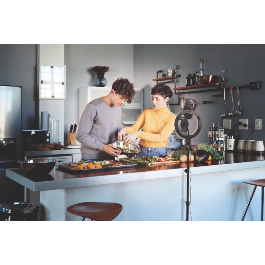 Osram - Lampă LED reglabilă cu trepied și suport pentru vlogging LED/6W/USB 210 mAh