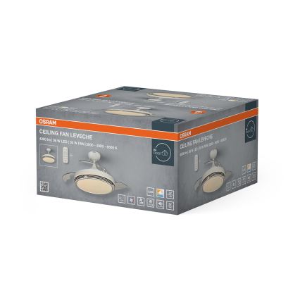 Osram - Lampă de tavan LED dimabilă cu ventilator LEVECHE LED/36W/230V 3000/4000/6500K + telecomandă