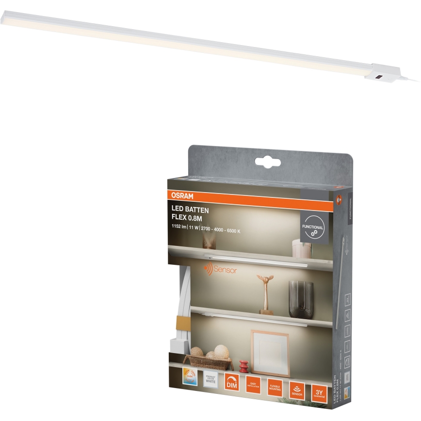 Osram - Lampă LED dimabilă pentru montaj sub mobilier, cu senzor de mișcare BATTEN LED/11W/230V 2700/4000/6500K 81,7 cm albă